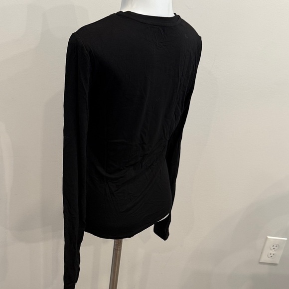 Small Black Stretchy Long Sleeve Women's Top - Picture 4 of 6